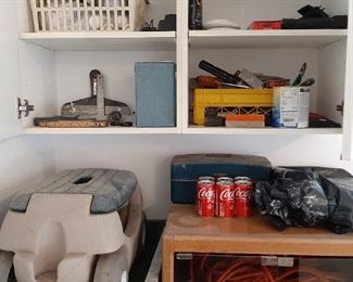 Miscellaneous tools garden cart cleaning supplies extension cords