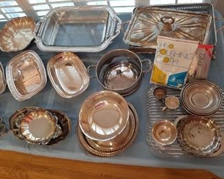 Silver plate serving 