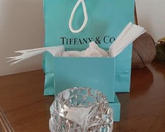 Tiffany crystal votive candle holder