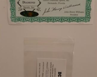 Ted Williams collectible COA DC Sports