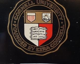 Cornell University insignia on chair