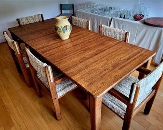Midcentury table and 6 chairs