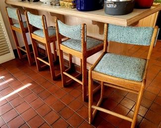 Set of 4 midcentury  bar stools