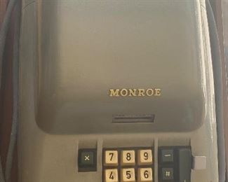 Vintage Monroe Adding Machine with Case