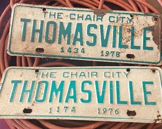Vintage Thomasville, N.C. City Tags