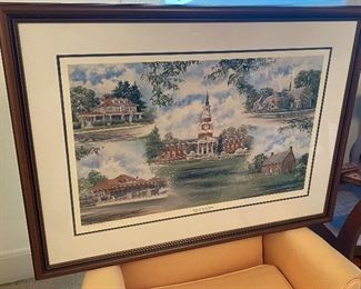 William Mangum Signed and Numbered "Heart of the Piedmont" High Point, N.C. Print