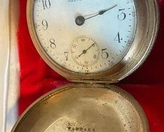 Early Waltham Pocket Watch with Decorated Case (Does not run) 