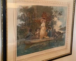 "A Party Angling" Framed Print