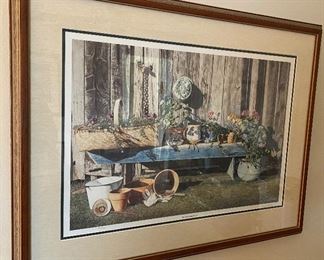 David Doss "The Gardening Bench" Signed and Numbered Print
