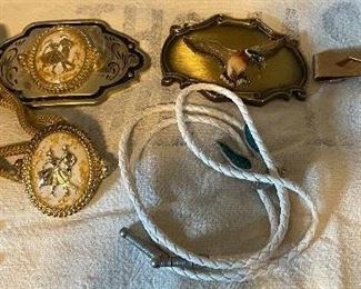 Square Dancing Buckle and Bolo