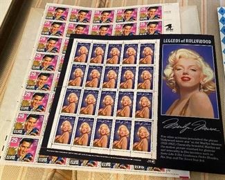 Marilyn Monroe and Elvis Presley Stamps