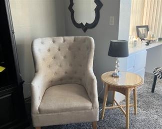 Contemporary Tufted Wingback Chair in “Like New” condition 