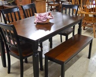 Table w/4 Chairs & Bench 