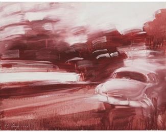 1165
Luis Enrique Camejo
b. 1971
"Calles," 2005
Oil on canvas
Signed and dated lower left: L.E. Camejo; titled by repute
39.25" H x 51" W
Estimate: $1,000 - $1,500