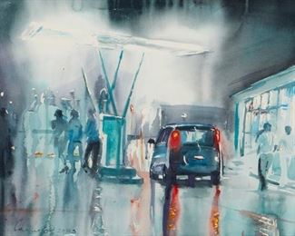 1166
Luis Enrique Camejo
b. 1971
Untitled, From "After The Rain" Series, 2003
Watercolor on Arches paper
Signed and dated at the lower left: L. E. Camejo; titled by repute
Sight: 21.5" H x 29.5" W
Estimate: $800 - $1,200