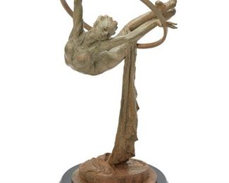 2125
Richard MacDonald
b. 1946
"Elena Study II," 2003
Patinated bronze
Edition: 24/75
Signed and dated in the casting: © Richard MacDonald / 2003
31.5" H x 15" W x 21" D; with base: 33.5" H x 17" W x 21" D
Estimate: $5,000 - $7,000