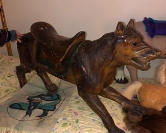 Antique Carousel WOLF!