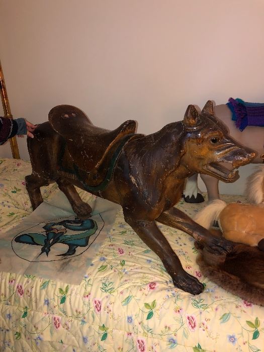 Antique Carousel WOLF!