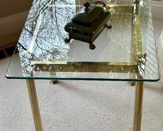Glass and Brass Side Table (2)