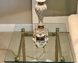Glass and Brass Side Table (2)