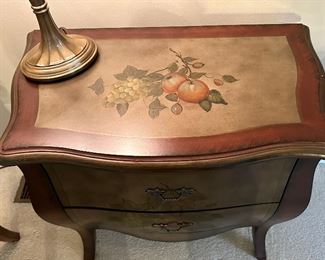 Bombe' Side Chest with 2 Drawers with Hand-Painted Finish