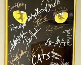 Cats poster, framed and signed by the cast.