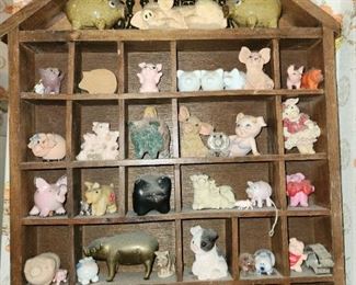 Pig figurine collection
