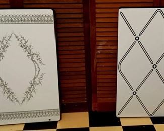 Pair of Antique Porcelain Kitchen Table Tops