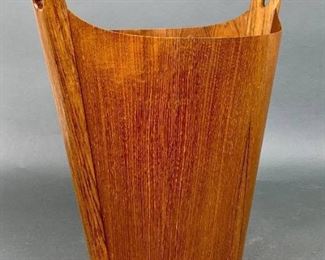 Danish Modern Einar Barns for PS Heggen Teak Waste Paper Bin- Mid Century
