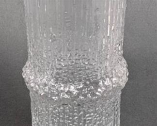 Signed TAPIO WIRKKALA for IITTALA Scandinavian Art Glass Vase - Finnish Crystal
