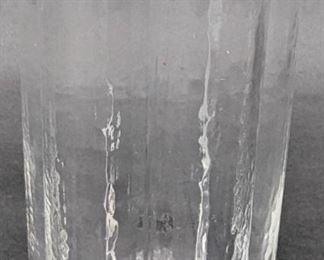 Signed SEA Glasbruk Pauline Series Textured Bubble Vase - 8 Inches High Swedish Art Glass
