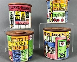 JIE Gantofta Sweden Canisters by Anita Nyland Set of 4
