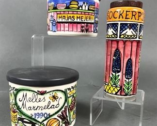 JIE Pottery jars designed by Anita Nylund set of 3
