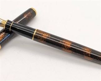RARE 1993 PARKER SONNET Chinese Laque Vision Foncé 18K Nib Fountain Pen - France
