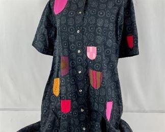 Incredible Vintage MARIMEKKO Print Dress with Colorful Pockets!
