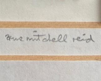 Signed Anne Mitchell Reid Framed Micro Tapestry - "Pastures New" - Grazing Cows
