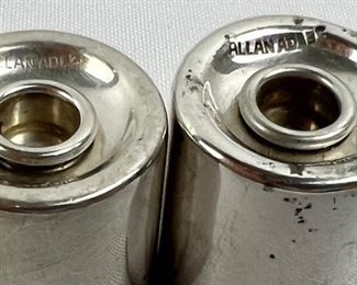 Vintage Allan Adler Sterling Silver Salt and Pepper Shakers- Cylindrical
