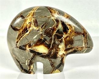 Large Septarian Stone Zuni Bear Fetish
