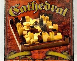 Vintage CATHEDRAL Original Box Gorgeous Wooden Pieces - Medieval Game of Strategy and Skill!
