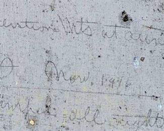 Antique Mary Alice (M.A.) Higgy: Three Nocturne Original Oil Paintings on Board- RARE
