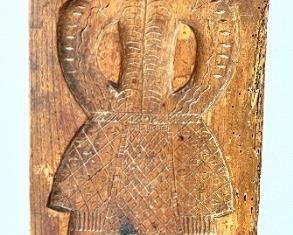 Antique Hand-Carved Wooden Two-Sided Springerle Speculaas Cookie Mold - Folk Art
