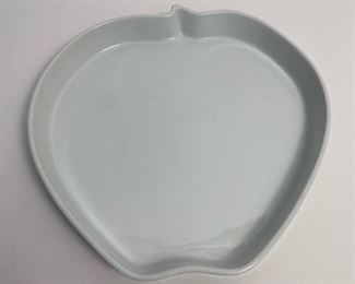 Bright White Ceramic Apple Tart Pan - Made in France
