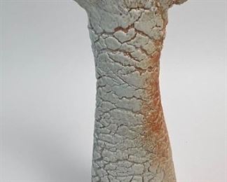 Vintage Signed Glazed Studio Pottery Wall Pocket Mermaid Tail- "MM"
