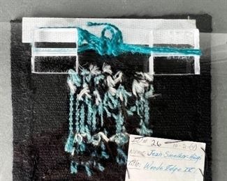 "Woods Edge IV " Hand Woven Art by Jean Smelker-Hügi 18.5in x 8.5in
