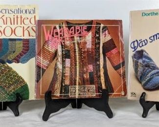 Three Instructional Books - Clothing, Fibers, Knitting, Weaving
