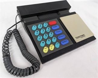 Black 1986 Bang and Olufsen Beocom Eurotel 2200 Telephone - Danish Modern Design with Colorful Buttons

