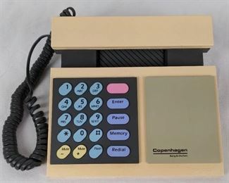 Cream 1986 Bang and Olufsen Beocom Eurotel 2200 Telephone - Danish Modern Design with Colorful Buttons
