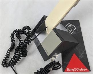 1991 Cream Bang & Olufsen Beocom 1500 Phone and Stand - Danish Modern Design
