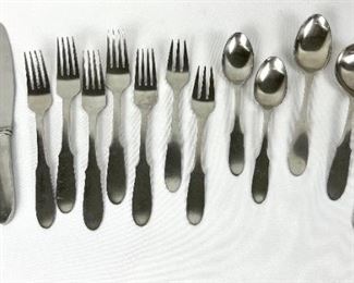 Vintage Georg Jensen Stainless Silverware Pieces - Denmark - "Mitra" Pattern
