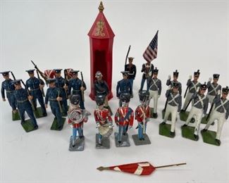 Vintage Mixed Regiments - 23 Lead Toy Soldier Figurines
